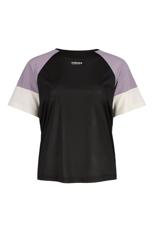 Maillot manches courtes Maloja HochgasserM Femme Noir/Multicolor