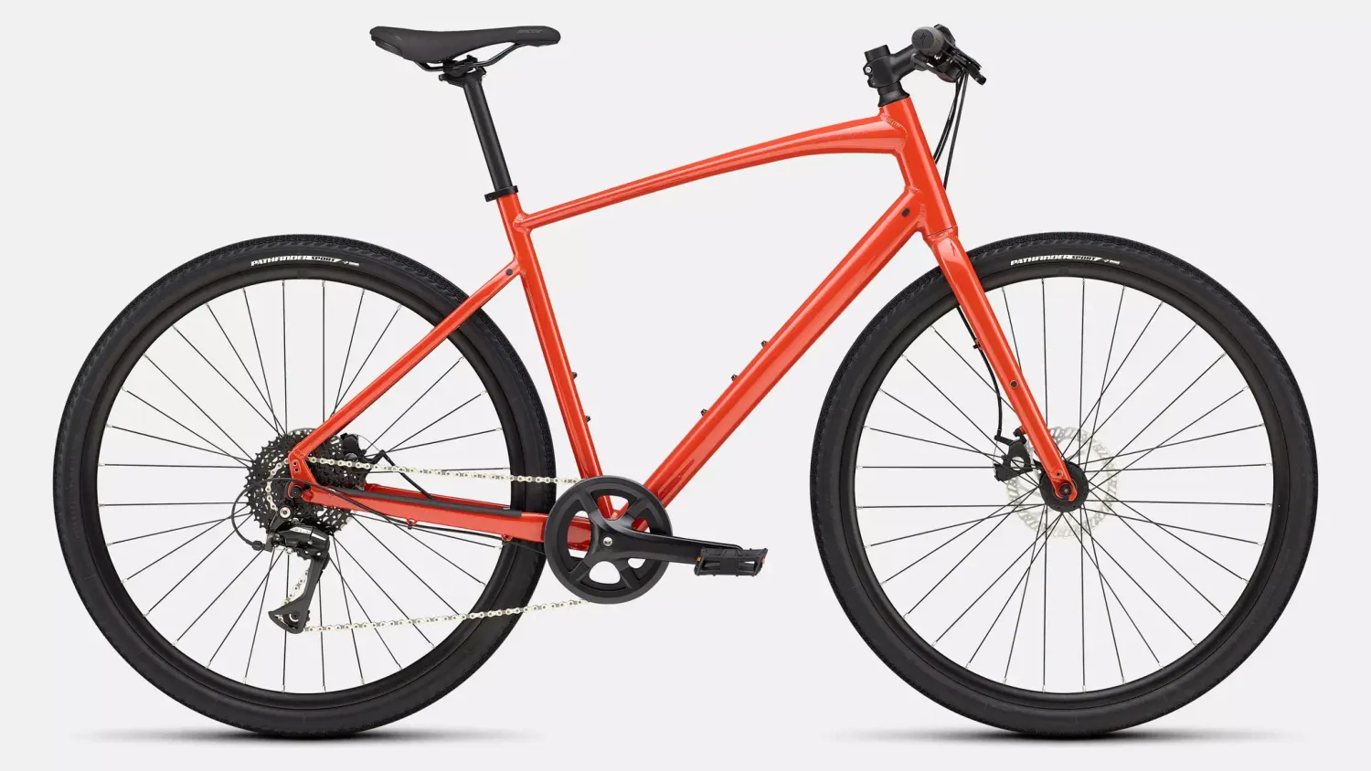 Vélo Specialized Sirrus X 1.0 2025 Orange Foncé Brillant/Séquoia Réfléchissant