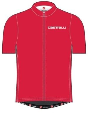 Maillot manches courtes Castelli Strada Femme Rouge