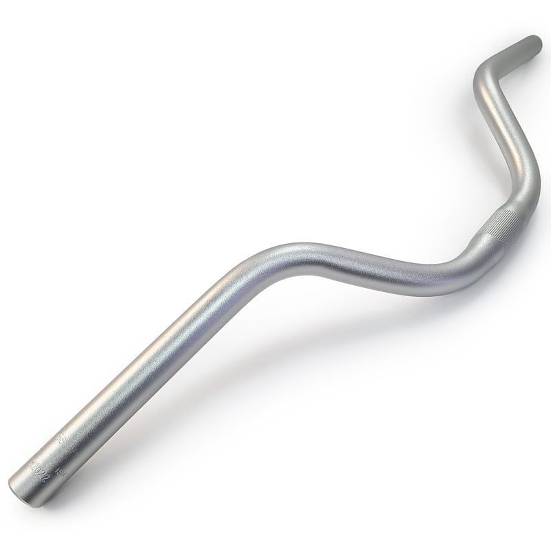 Guidon Zoom MTB-158 Alliage Long: 630mm Élev: 123mm Collet: 25.4mm Argent