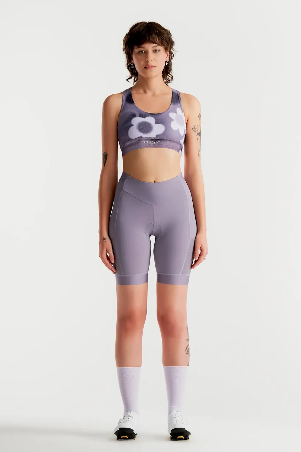 Cuissard court Peppermint Signature Cargo Femme Mauve