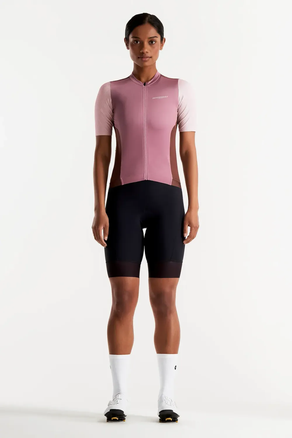 Maillot manches courtes Peppermint Signature Femme Rose Poudre