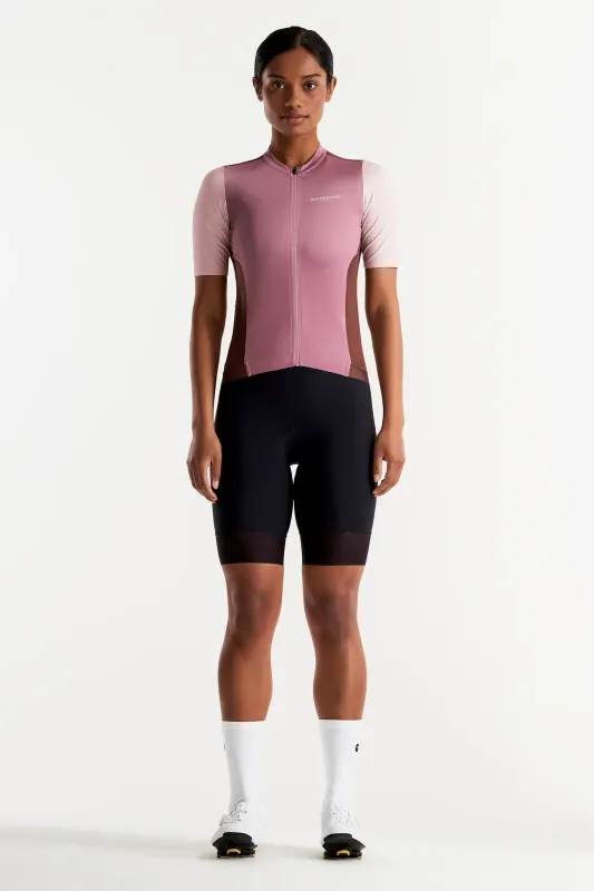 Maillot manches courtes Peppermint Signature Femme Rose Poudre