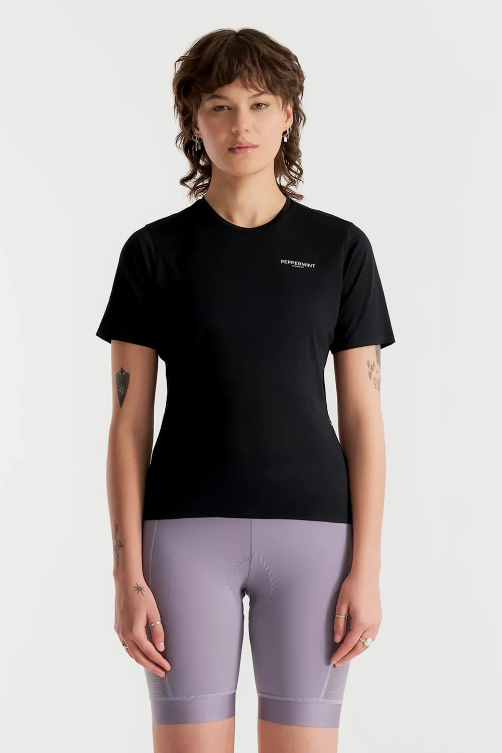 Maillot manches courtes Peppermint Signature Femme Noir