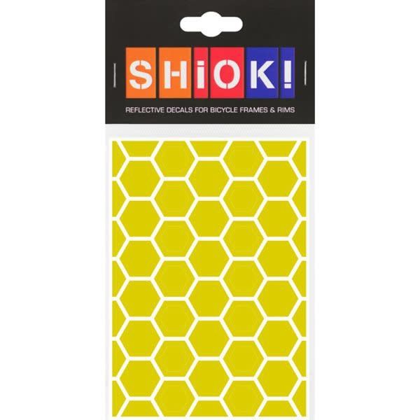 Collants réfléchissants hexagonaux Shiok! Jaune