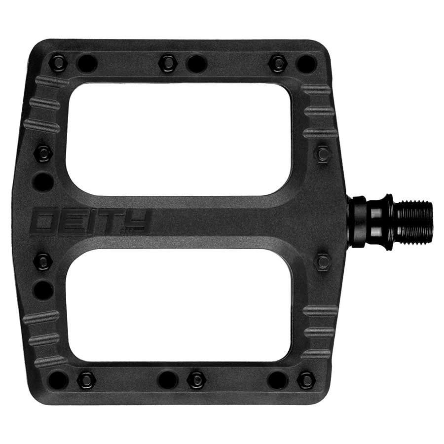 Pédales plateformes Deity Deftrap, Corps: Nylon, Axe: Cr-Mo, Noir