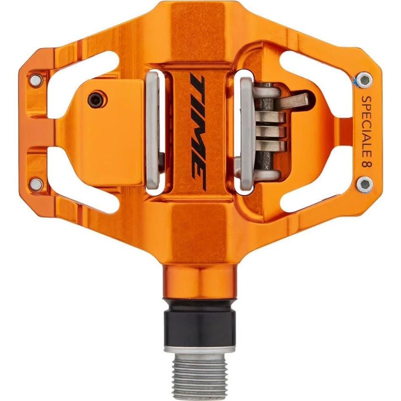 Pédales TIME, Speciale 8, Corps: Aluminium, Axe: Acier, 9/16&#39;&#39;, Orange, Paire