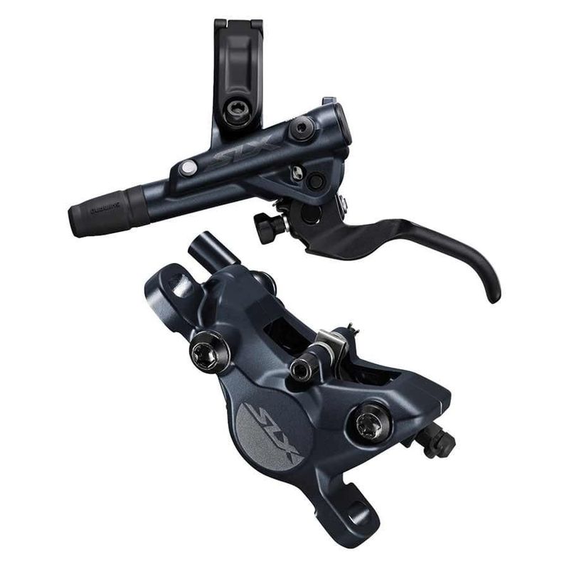 Frein à disque hydraulique Shimano SLX BL/BR-M7100,  Arrière, Post mount, Disque: Non inclus, 425g, Noir, Ensemble