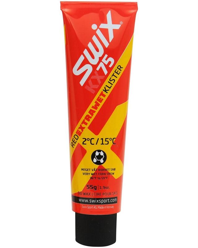 Klister Swix KX75 Rouge Extra Wet +2/+15C 55g
