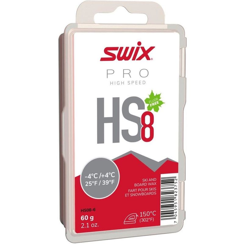 Fart de glisse Swix HS8 Rouge -4/+4C 60g