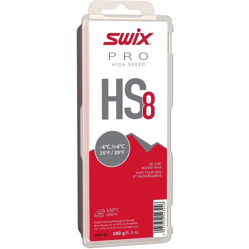 Fart de glisse Swix HS8 Rouge -4/+4C 180g