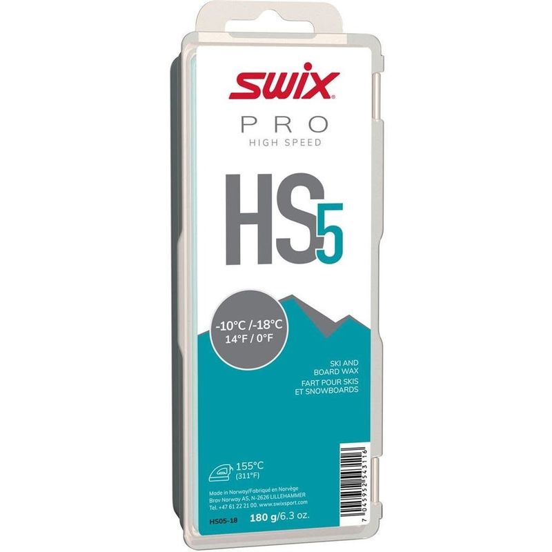 Fart de glisse Swix HS5 Turquoise -10/-18C 180g