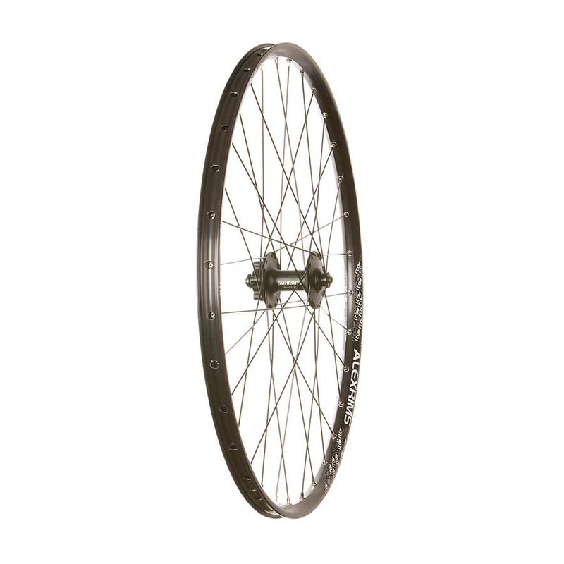 Roue avant Wheel Shop, Alex MD21 / Shimano M475 26&#39;&#39;, 32 rayons Sapim Leader, Disc IS 6 boulons, QR, 100mm