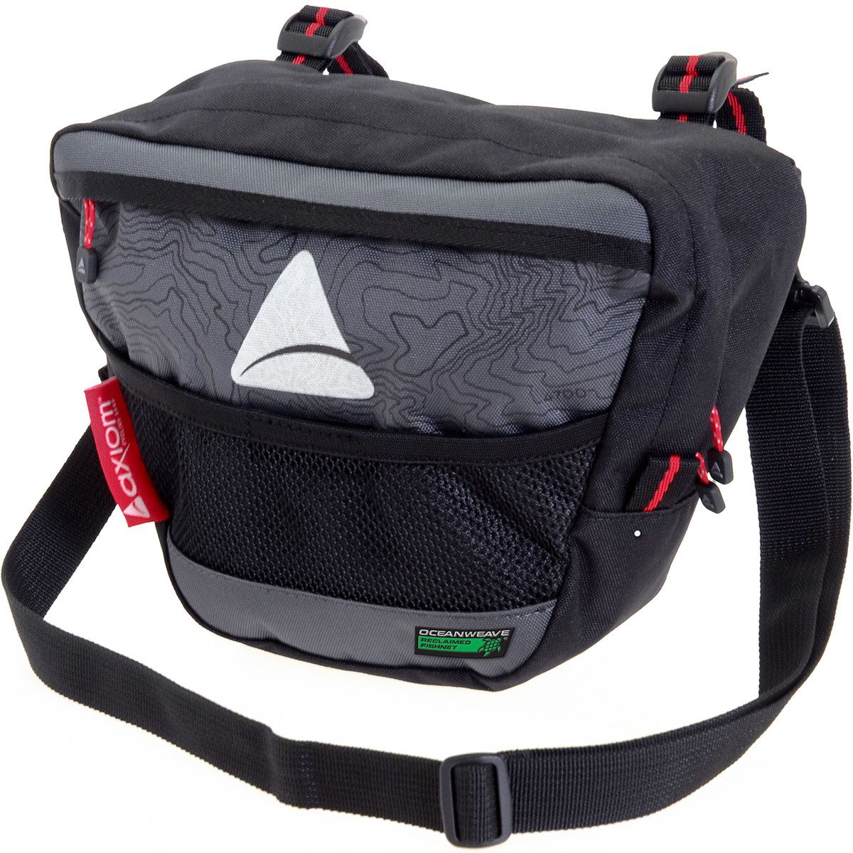 Sacoche avant Axiom Seymour Oceanweave® P4 pour guidon et potence, 3.8L Gris