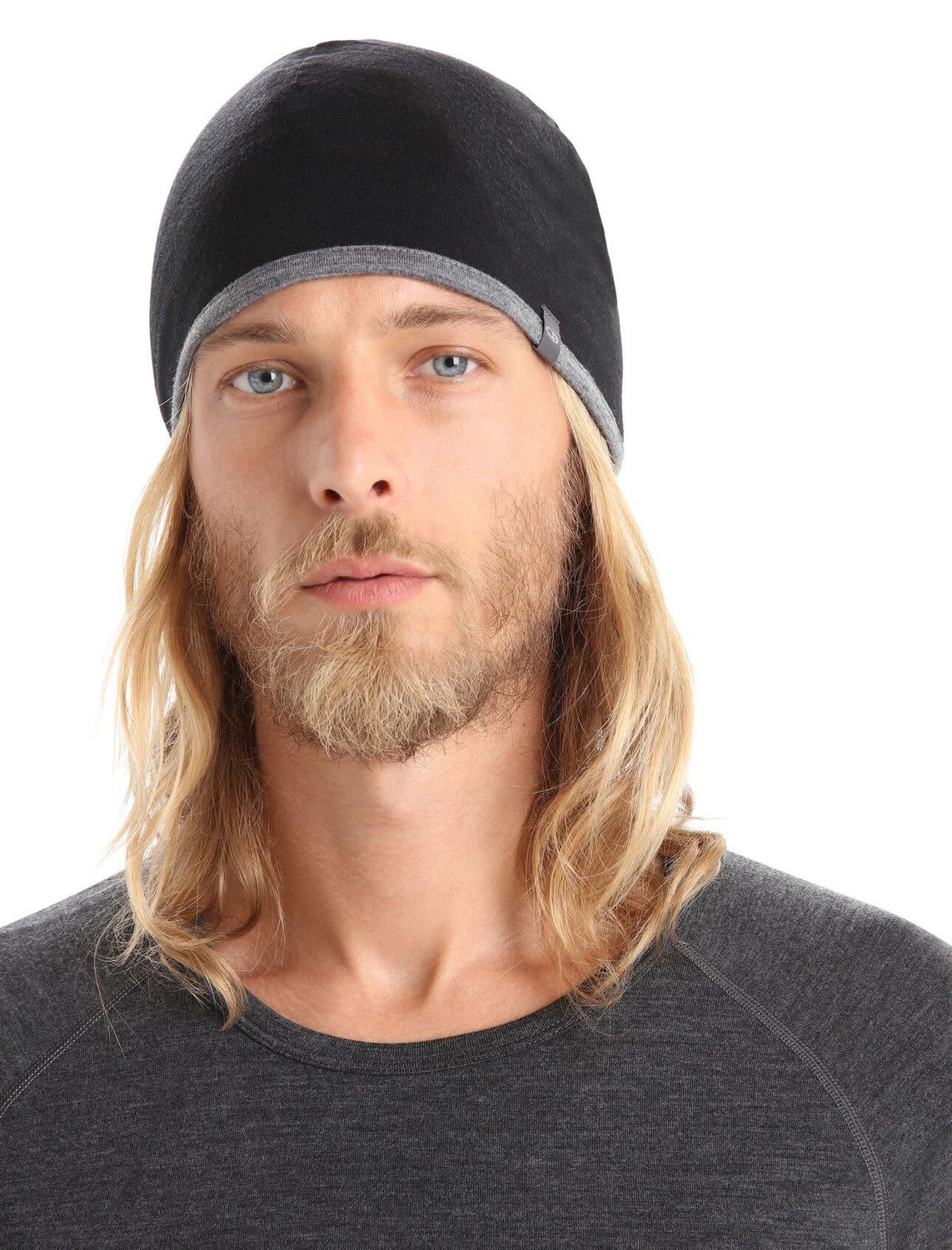 Tuque Icebreaker Pocket Mérino 200 Noir/Gris