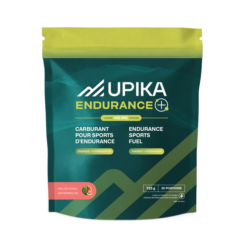 Boisson électrolyte Upika Endurance Plus Melon d&#39;eau avec Caféine 25 portions 725g