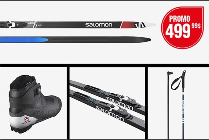 Ensemble Salomon Aero 7 / bottes Salomon Escape / batons Salomon Escape