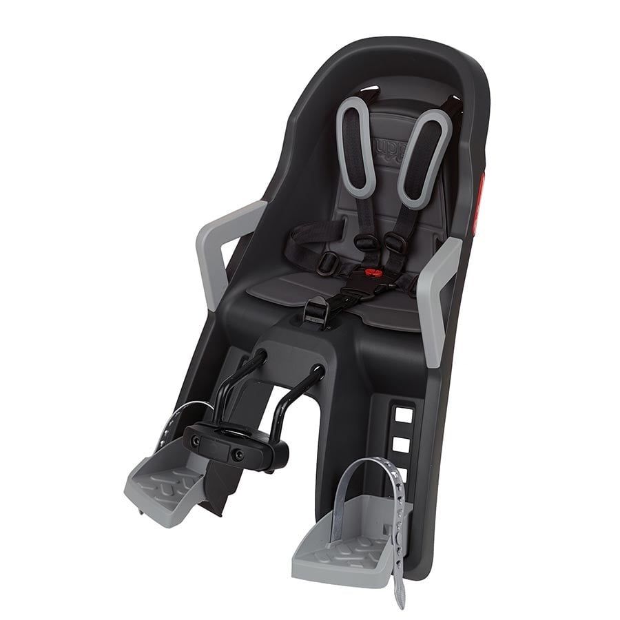 Siège de bébé Polisport, Guppy Mini +, Fixation sur potence/tube de direction, Gris Foncé/Argent, Gris