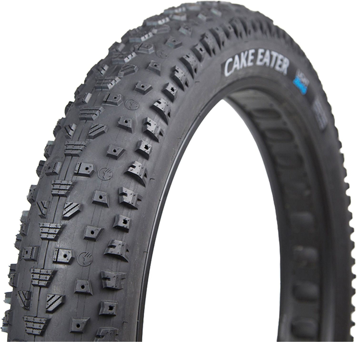 Pneu avec trous à clou Terrene Cake Eater Ultralight 27.5&#39;&#39;x4.5, Pliable, Tubeless-Ready, 120Tpi, Noir