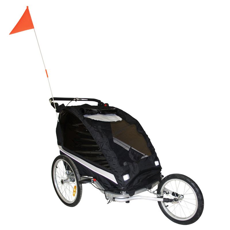 Remorque Chariot Damco 2 places Jogging et Vélo inclus