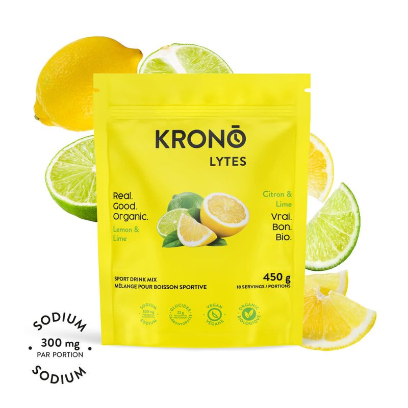 Boisson d&#39;électrolytes Krono Citron et Lime 450g