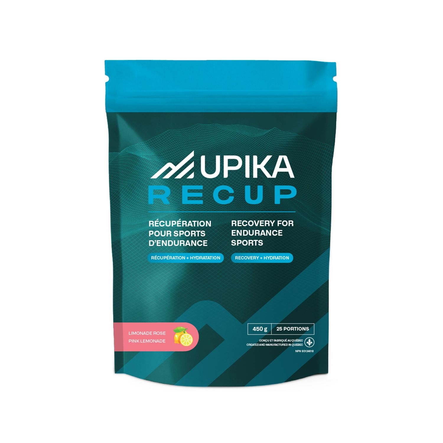 Boisson de récupération Upika Recup Limonade Rose 25 portions 450g