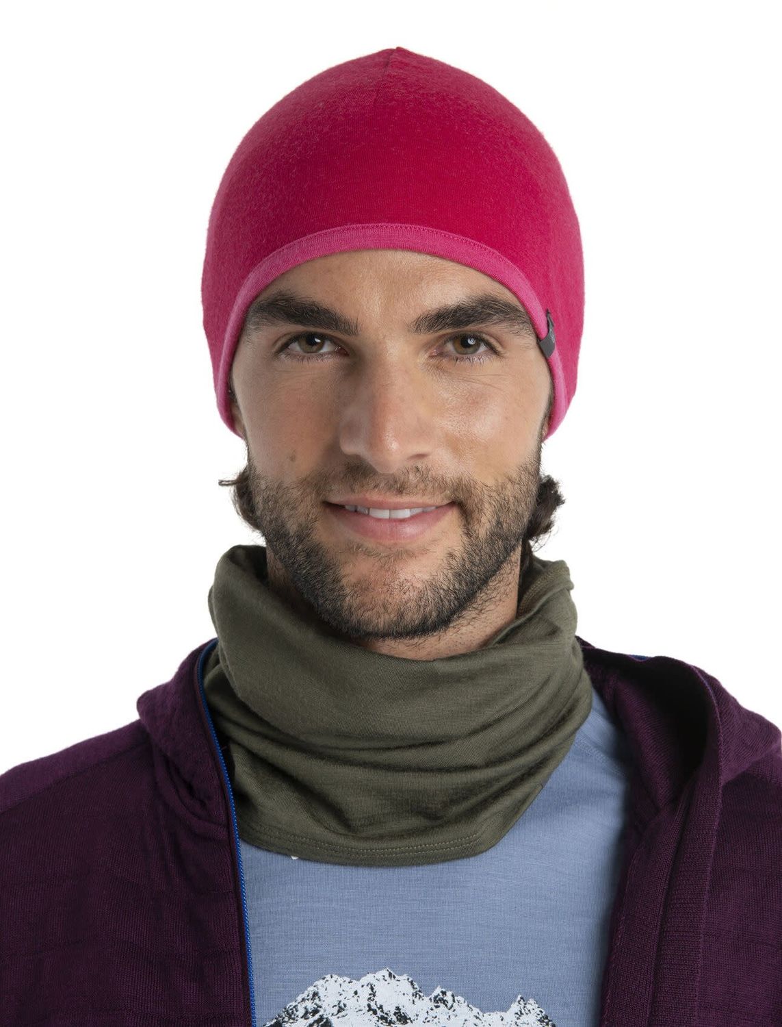 Tuque Icebreaker Pocket Mérino 200 Rose