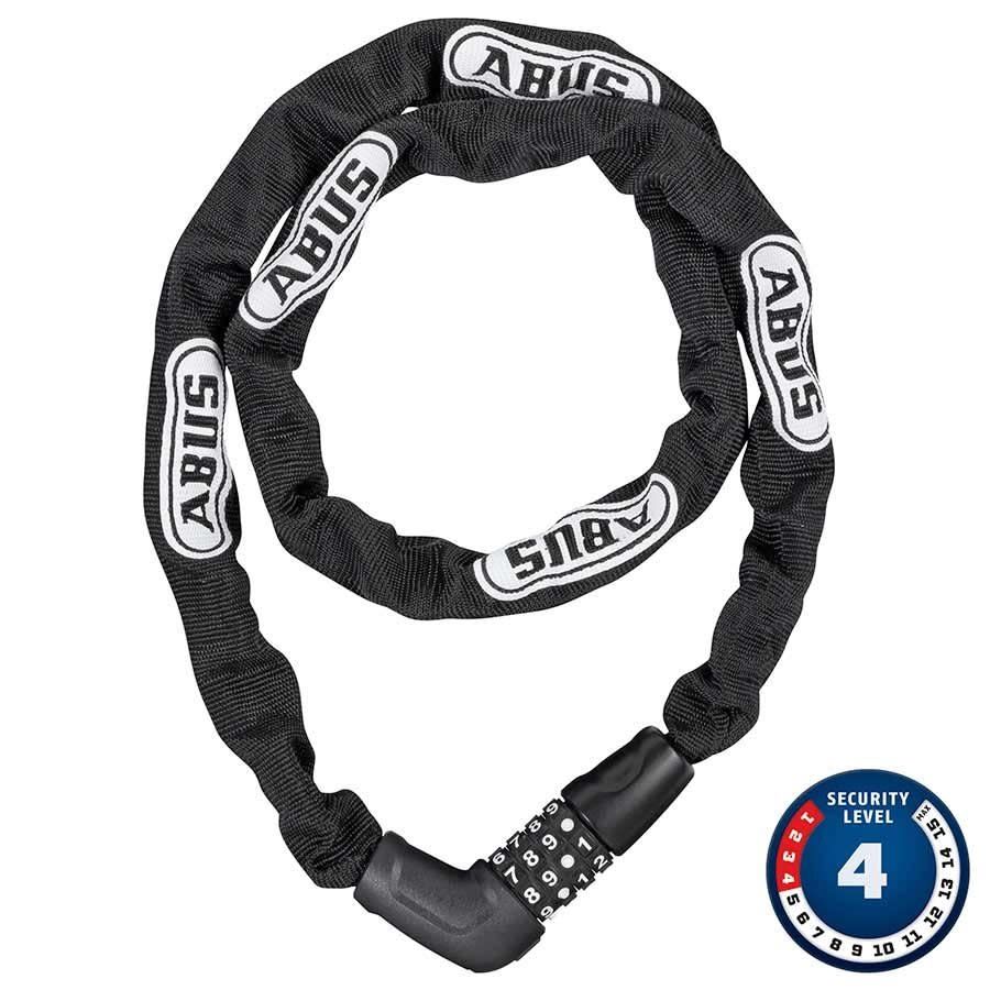 Chaîne avec serrure à combinaison Abus, Steel-O-Chain 5805C, 5mm x 75cm (5mm x 2.5&#39;), Noir