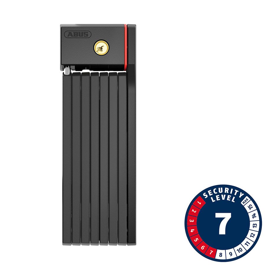 Cadenas pliable à clé Abus, Bordo Big uGrip 5700, 100cm, 3.3&#39;, 5mm, Noir