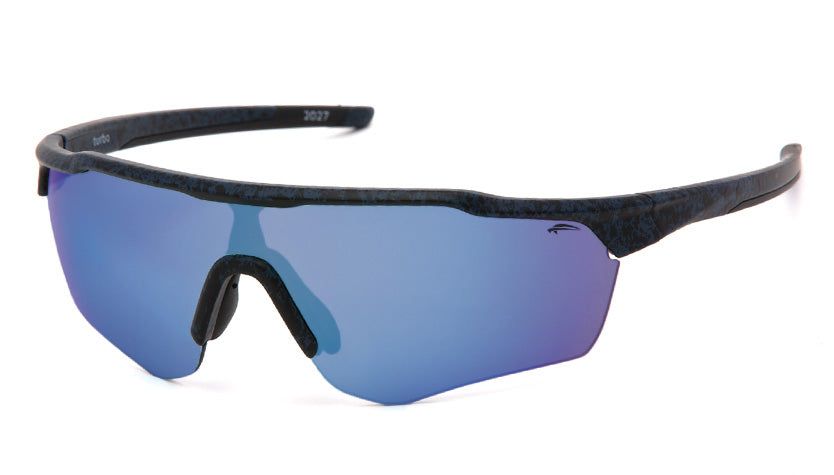 Lunettes Atmosphere Turbo Bleu-Noir Mat - Lentille Bleu Foncé Revo