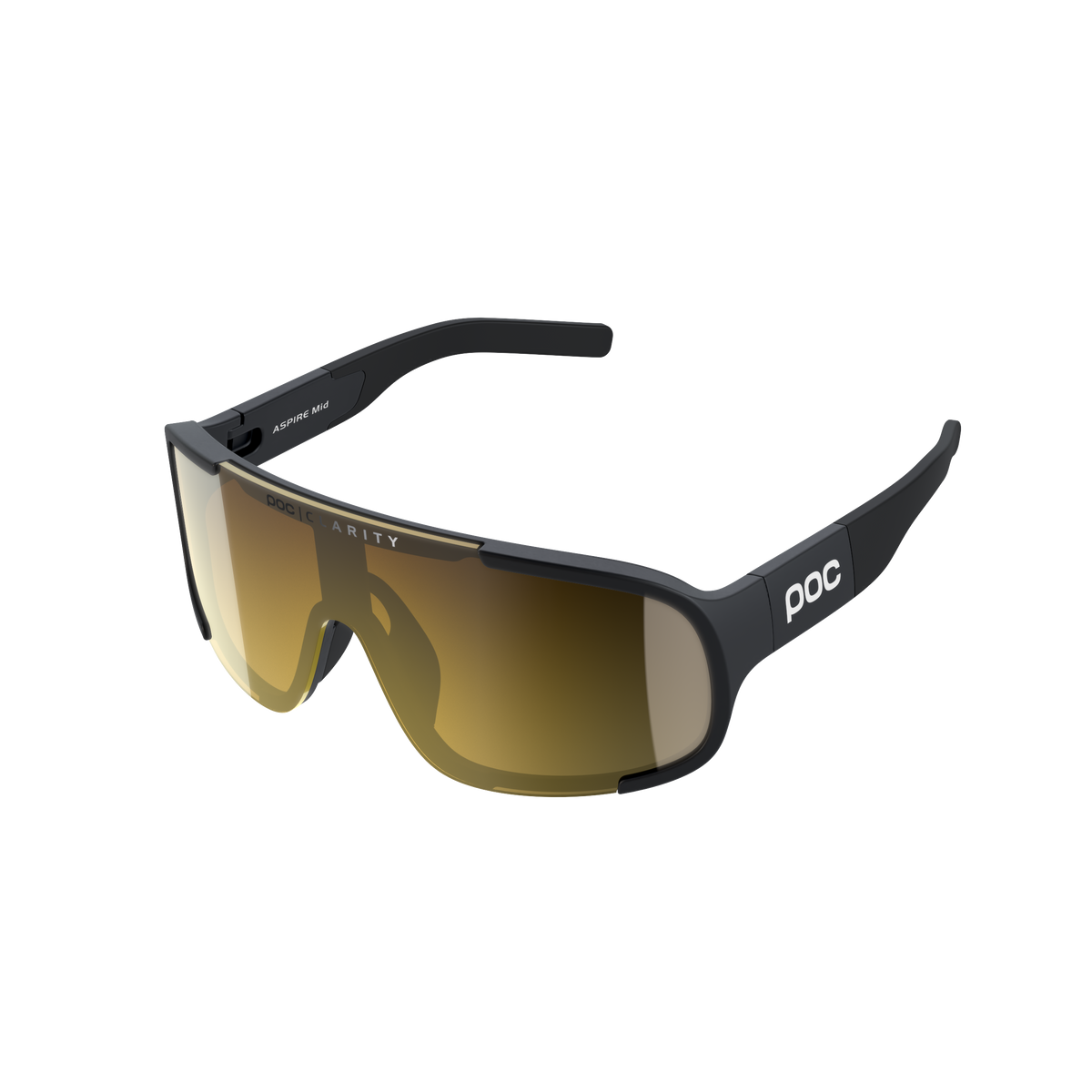 Lunette POC Aspire Mid Noir Uranium - Lentille Clarity Road Or cat:2