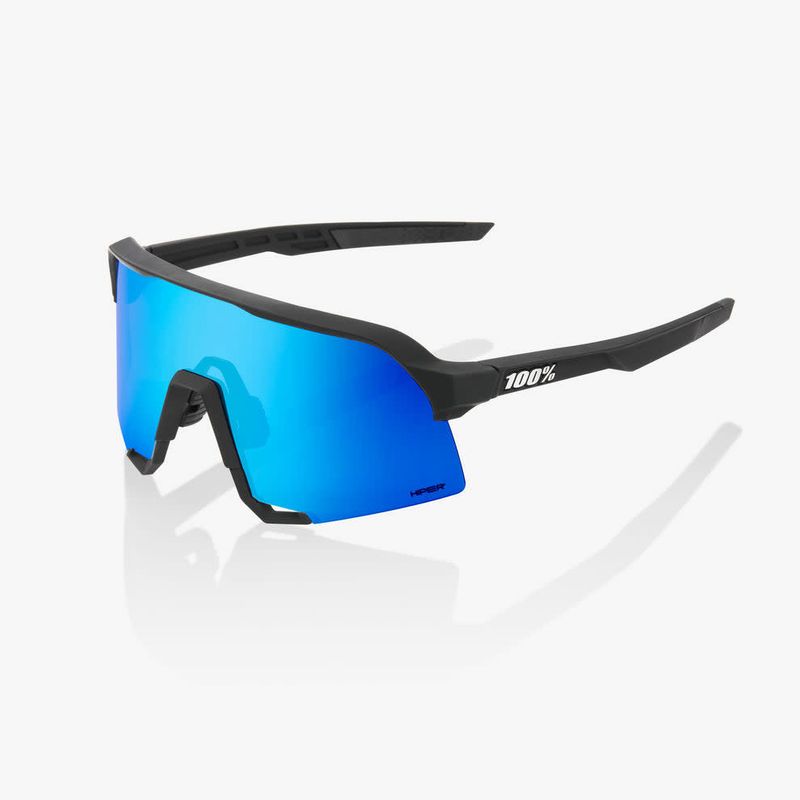 Lunette 100% S3™ Noir mat - Lentille HiPER® Miroir bleu multi cat: 3