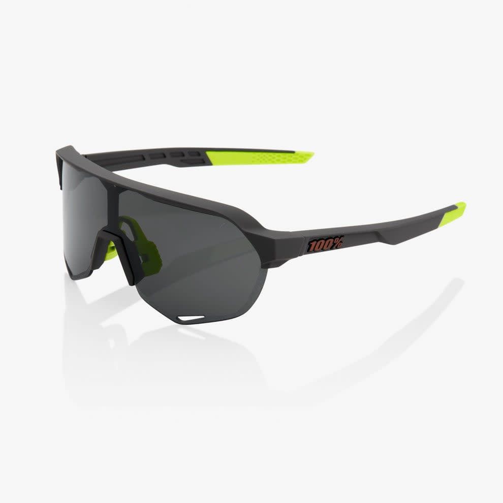 Lunette 100% S2® Soft Tact Gris froid - Lentille Fumée cat: 3