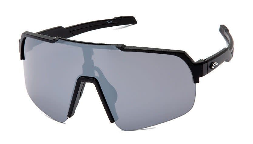 Lunettes Atmosphere Top Dog Noir Mat - Lentille Argent Foncé Revo