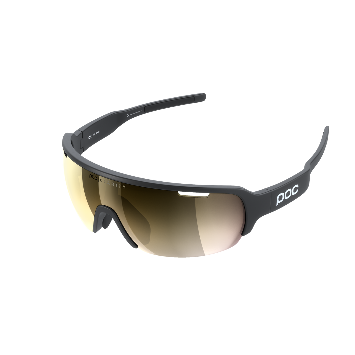 Lunette POC Do Half Blade Noir Uranium - Lentille Clarity Road Miroir Or cat:3