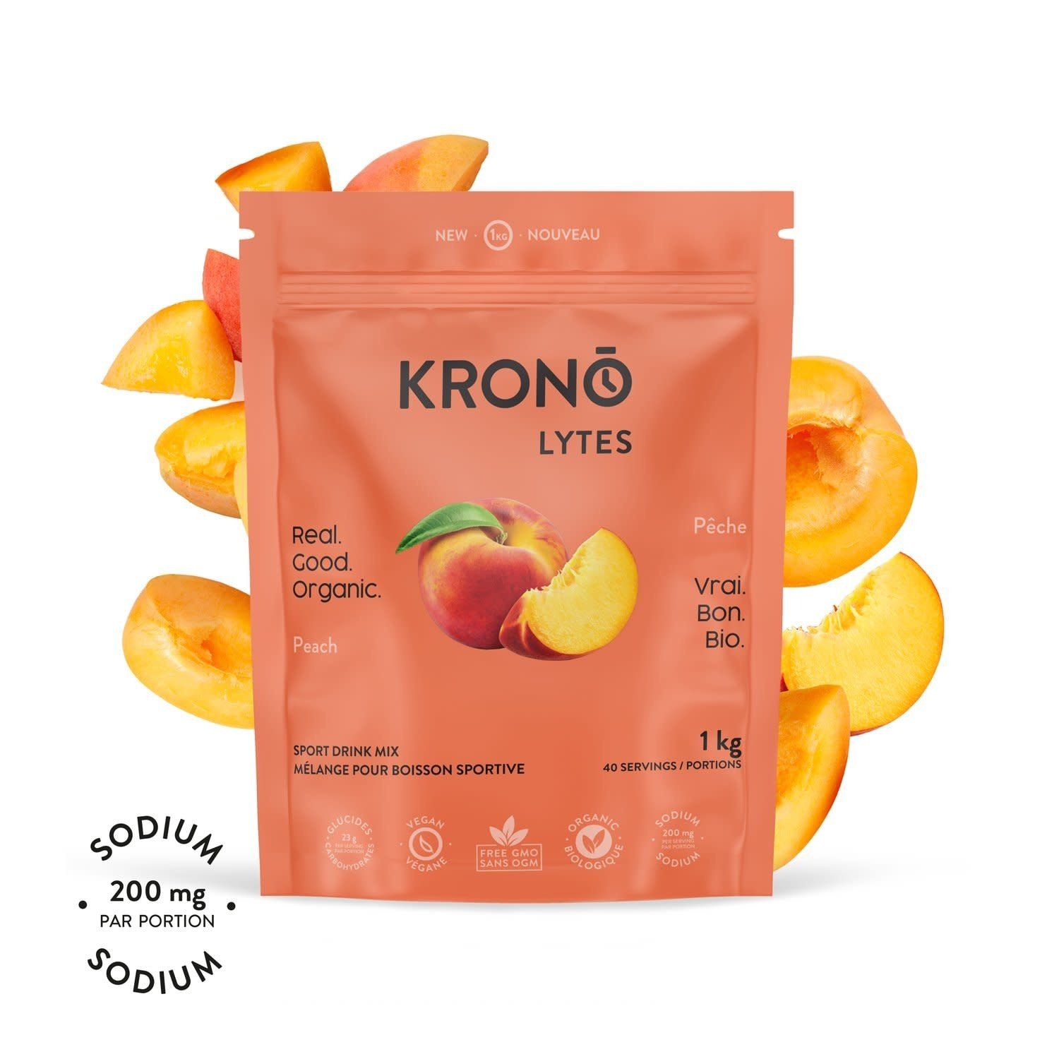 Boisson d&#39;électrolytes Krono Pêche 1kg
