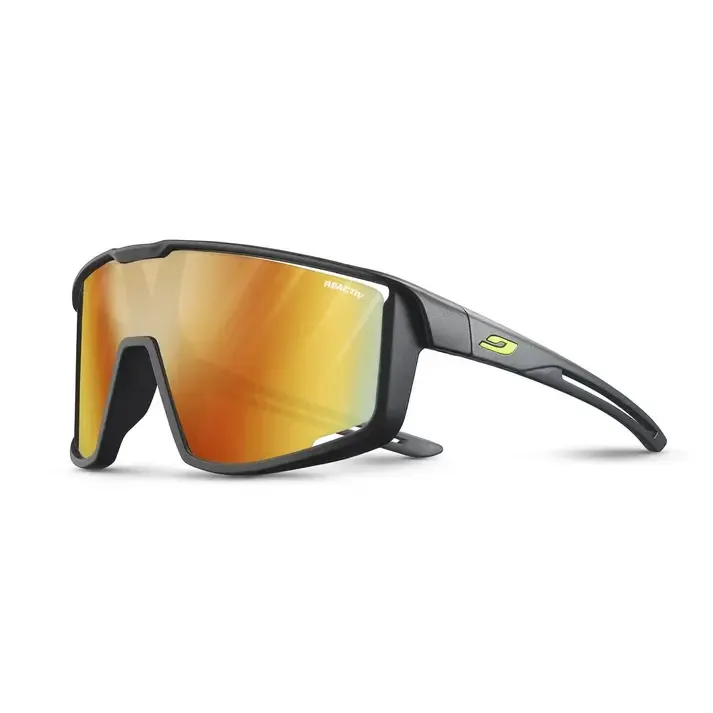 Lunette Julbo Fury S Noir/Gris - Lentille Photochromique Reactiv Jaune à Rouge Multi cat:1 à 3