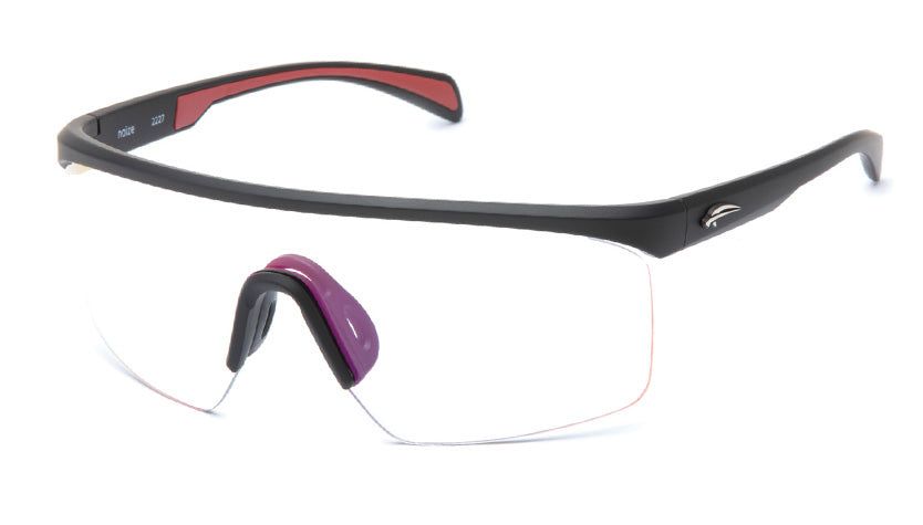 Lunettes Atmosphere Noize Noir Mat - Lentille Transparente w/ Rouge Clair Revo