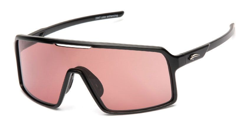 Lunettes Atmosphere Burn CE Noir Mat - Lentille Rose
