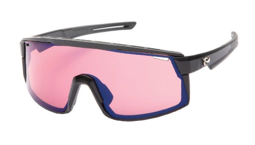 Lunettes Atmosphere Scorpion Noir Mat - Lentille Rose w/ Flash Bleu