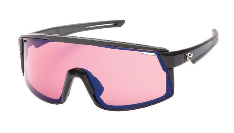Lunettes Atmosphere Scorpion Noir Mat - Lentille Rose w/ Flash Bleu