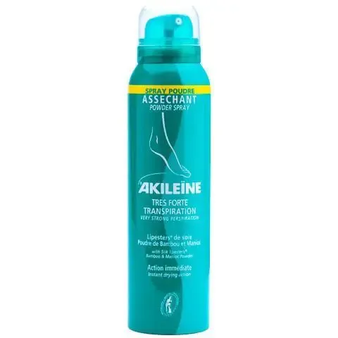 Spray poudre asséchant Akileine pour pieds et chaussures 150ml