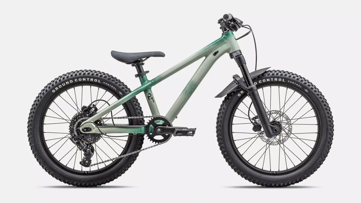 Vélo Specialized P.1 Trail 2025 Pin Métallique Satiné/Épicéa/Obsidienne 20&#39;&#39;
