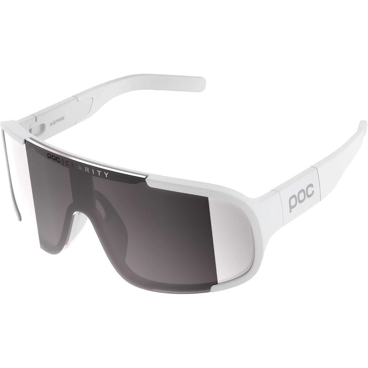 Lunette POC Aspire Blanc Hydrogène - Lentille Clarity Road Violet/Miroir Argent cat:3