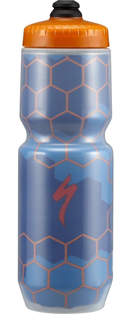 Bouteille isolée Specialized Purist Chromatek MFLO 2.0 23oz Nid D&#39;Abeille/Bleu