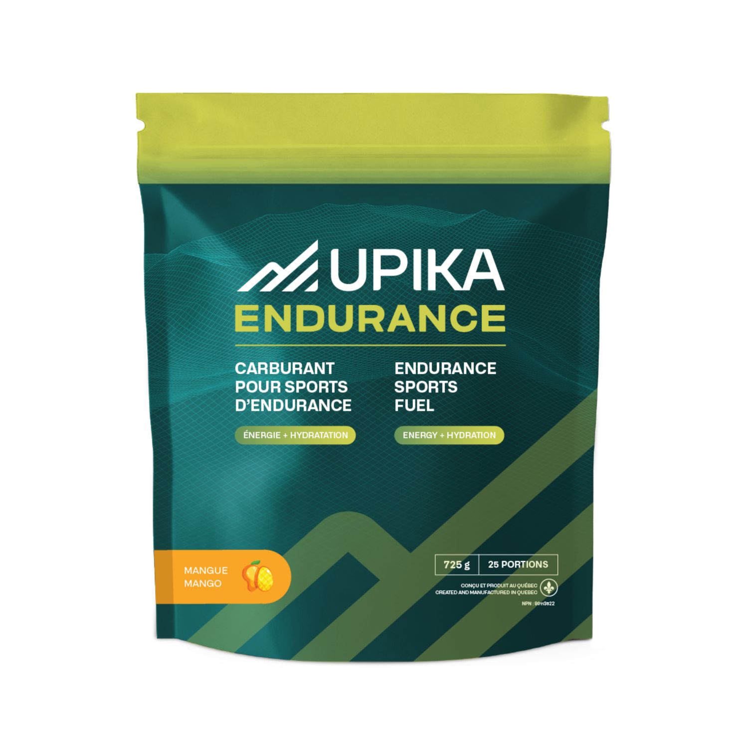 Boisson électrolyte Upika Endurance Mangue 25 portions 725g