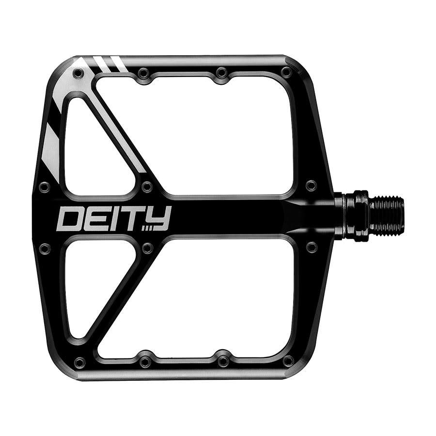 Pédales plateformes Deity, SuperVillain Corps: Aluminium, Axe: Cr-Mo, 9/16&#39;&#39;, Noir