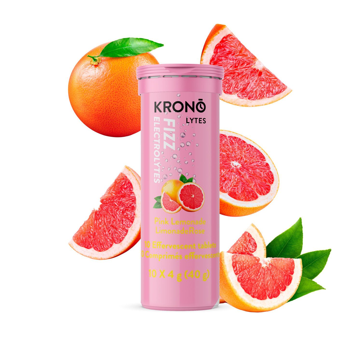 Comprimé d&#39;hydratation Krono Électrolytes Limonade Rose 10pcs