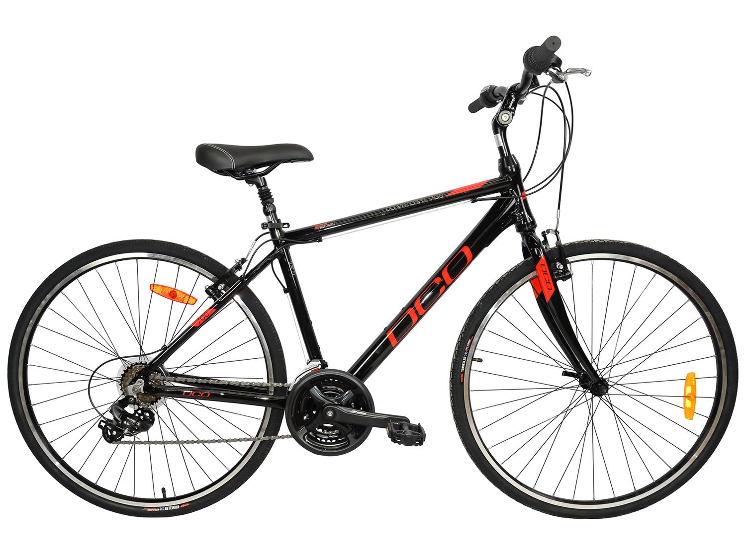 Vélo DCO Downtown 700 Noir/Rouge , Size: 14&#39;&#39;