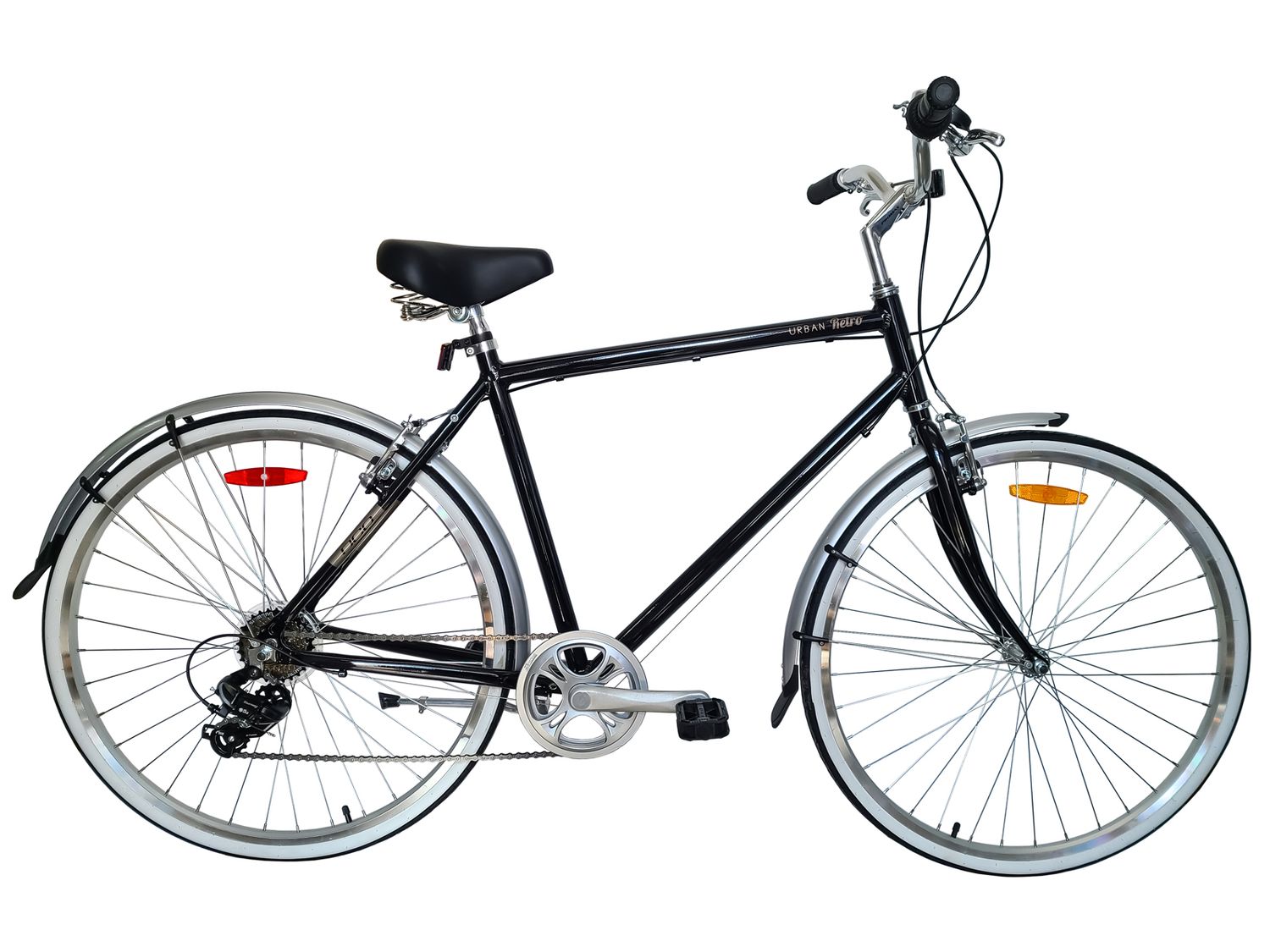 Vélo DCO Urban 700 Retro Noir, Size: 18&#39;&#39;